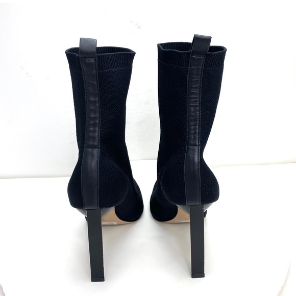 SCHUTZ Ammie Skinny Knit Socks Ankle Heel Boot in Black Size 9.5 - Picture 9 of 10